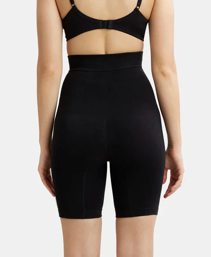 Jockey SH08 Women's High-Waist Cotton Rich Elastane Stretch Seamfree Shorts Shapewear with Breathable Inner Thigh Panel
