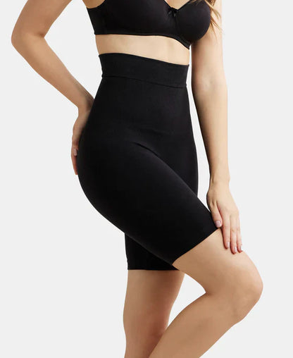 Jockey SH08 Women's High-Waist Cotton Rich Elastane Stretch Seamfree Shorts Shapewear with Breathable Inner Thigh Panel