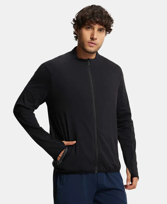 Jockey SP17 Men's Soft Touch Microfiber Elastane Stretch Thumbhole Jacket with StayDry Treatment