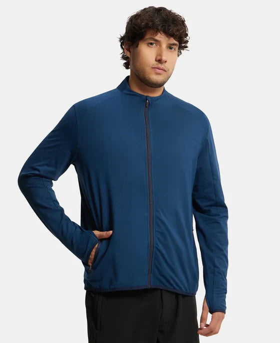 Jockey SP17 Men's Soft Touch Microfiber Elastane Stretch Thumbhole Jacket with StayDry Treatment