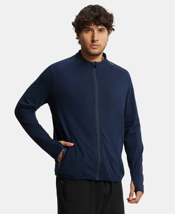 Jockey SP17 Men's Soft Touch Microfiber Elastane Stretch Thumbhole Jacket with StayDry Treatment