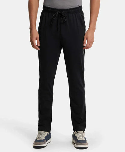 Jockey SP27 Men's Super Combed Cotton Rich Slim Fit Trackpants with Zipper Pockets and StayFresh Treatment