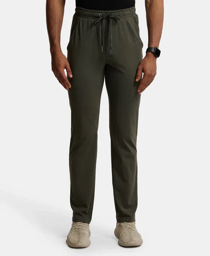 Jockey SP27 Men's Super Combed Cotton Rich Slim Fit Trackpants with Zipper Pockets and StayFresh Treatment