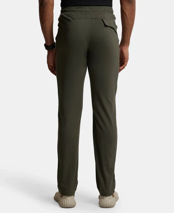 Jockey SP27 Men's Super Combed Cotton Rich Slim Fit Trackpants with Zipper Pockets and StayFresh Treatment