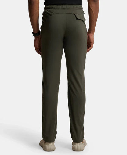 Jockey SP27 Men's Super Combed Cotton Rich Slim Fit Trackpants with Zipper Pockets and StayFresh Treatment