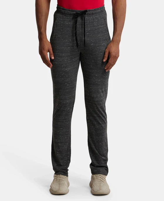 Jockey SP27 Men's Super Combed Cotton Rich Slim Fit Trackpants with Zipper Pockets and StayFresh Treatment