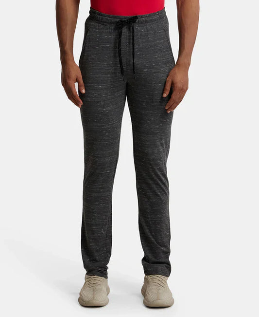 Jockey SP27 Men's Super Combed Cotton Rich Slim Fit Trackpants with Zipper Pockets and StayFresh Treatment