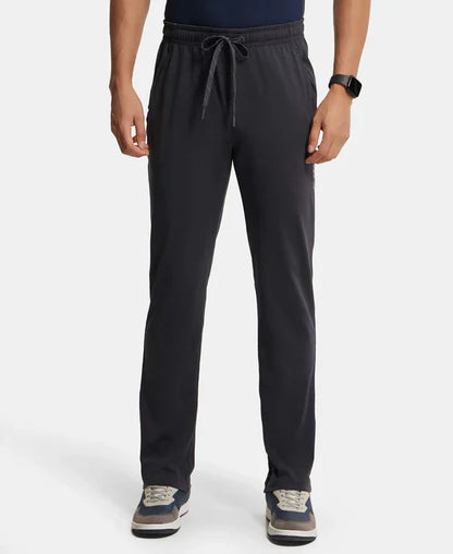 Jockey SP27 Men's Super Combed Cotton Rich Slim Fit Trackpants with Zipper Pockets and StayFresh Treatment