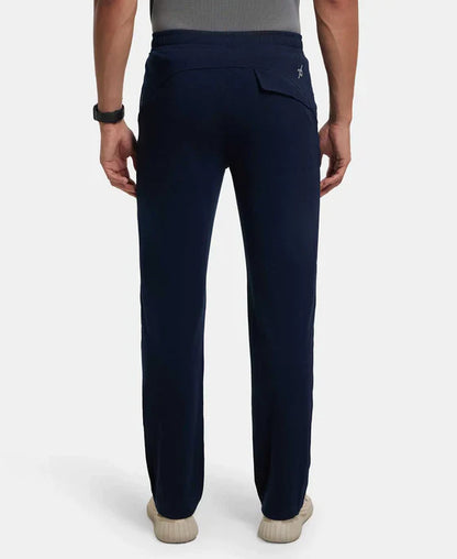 Jockey SP27 Men's Super Combed Cotton Rich Slim Fit Trackpants with Zipper Pockets and StayFresh Treatment