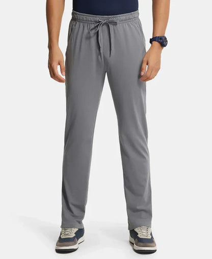 Jockey SP27 Men's Super Combed Cotton Rich Slim Fit Trackpants with Zipper Pockets and StayFresh Treatment