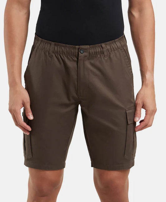 Jockey UM17 Men's Super Combed Mercerised Cotton Woven Straight Fit Cargo Shorts