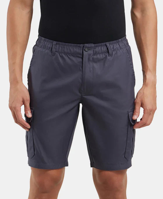 Jockey UM17 Men's Super Combed Mercerised Cotton Woven Straight Fit Cargo Shorts
