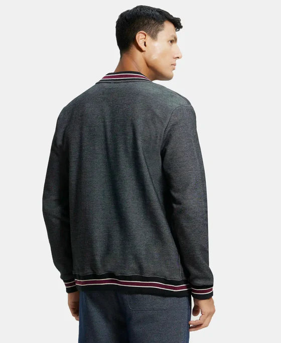 Jockey UM35 Men's Super Combed Cotton Rich Jacket with Ribbed Cuffs