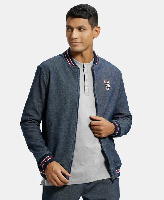 Jockey UM35 Men's Super Combed Cotton Rich Jacket with Ribbed Cuffs