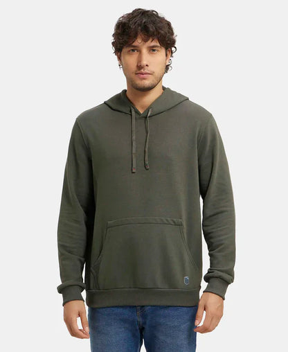 Jockey UM54 Men's Super Combed Cotton Rich French Terry Hoodie Sweatshirt with Ribbed Cuffs
