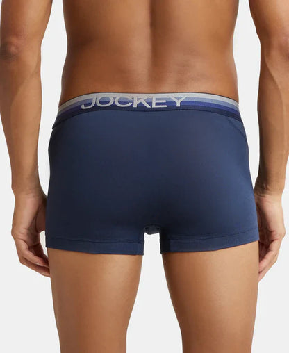 Jockey US20 Men's Super Combed Cotton Elastane Stretch Solid Trunk with Ultrasoft Waistband