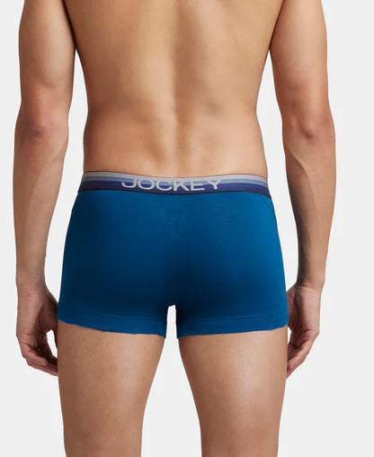 Jockey US20 Men's Super Combed Cotton Elastane Stretch Solid Trunk with Ultrasoft Waistband