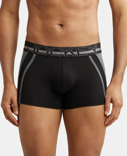 Jockey US21 Men's Super Combed Cotton Elastane Stretch Solid Trunk with Ultrasoft Waistband