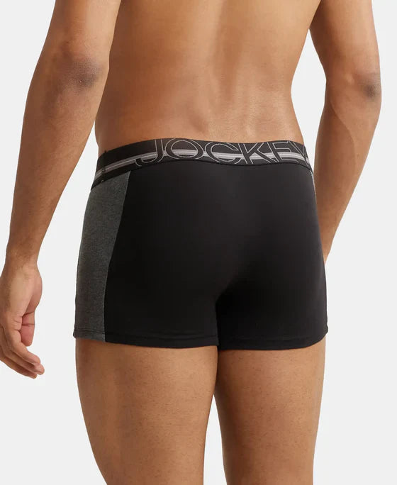 Jockey US21 Men's Super Combed Cotton Elastane Stretch Solid Trunk with Ultrasoft Waistband