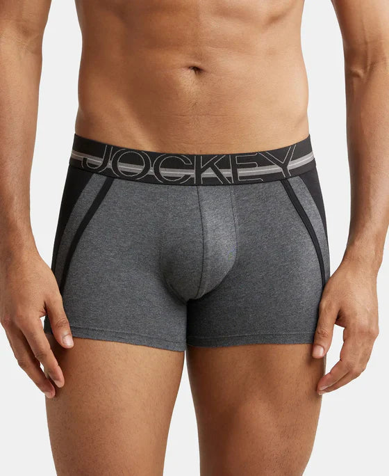Jockey US21 Men's Super Combed Cotton Elastane Stretch Solid Trunk with Ultrasoft Waistband
