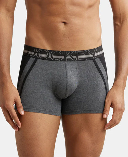 Jockey US21 Men's Super Combed Cotton Elastane Stretch Solid Trunk with Ultrasoft Waistband