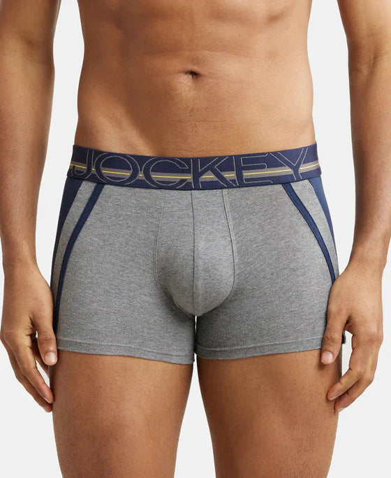 Jockey US21 Men's Super Combed Cotton Elastane Stretch Solid Trunk with Ultrasoft Waistband
