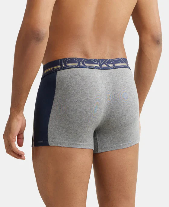 Jockey US21 Men's Super Combed Cotton Elastane Stretch Solid Trunk with Ultrasoft Waistband