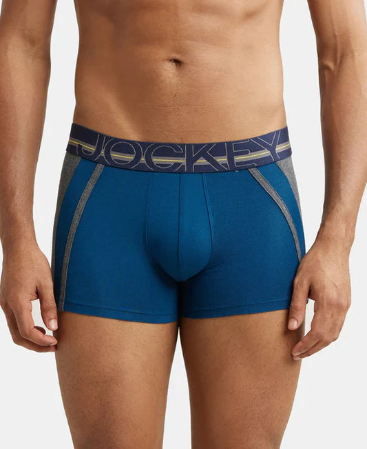 Jockey US21 Men's Super Combed Cotton Elastane Stretch Solid Trunk with Ultrasoft Waistband