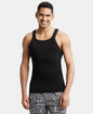 Jockey US26 Men's Super Combed Cotton Rib Square Neck Gym Vest