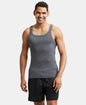 Jockey US26 Men's Super Combed Cotton Rib Square Neck Gym Vest