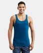 Jockey US26 Men's Super Combed Cotton Rib Square Neck Gym Vest