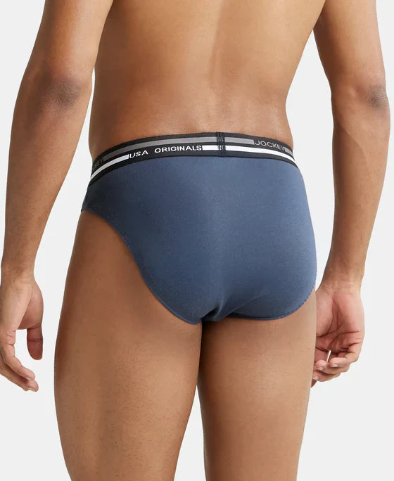 Jockey US49 Men's Super Combed Cotton Solid Brief with Ultrasoft Waistband