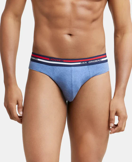 Jockey US49 Men's Super Combed Cotton Solid Brief with Ultrasoft Waistband