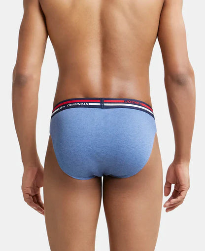 Jockey US49 Men's Super Combed Cotton Solid Brief with Ultrasoft Waistband