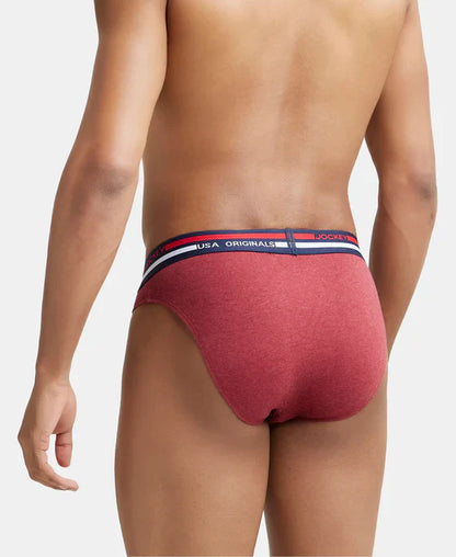 Jockey US49 Men's Super Combed Cotton Solid Brief with Ultrasoft Waistband