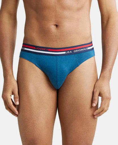 Jockey US49 Men's Super Combed Cotton Solid Brief with Ultrasoft Waistband