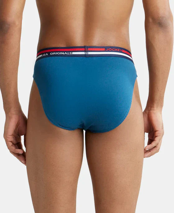 Jockey US49 Men's Super Combed Cotton Solid Brief with Ultrasoft Waistband