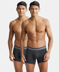 Jockey US60 Men's Super Combed Cotton Elastane Stretch Solid Trunk with Ultrasoft Waistband -(PACK OF 2)