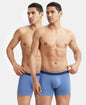 Jockey US60 Men's Super Combed Cotton Elastane Stretch Solid Trunk with Ultrasoft Waistband -(PACK OF 2)
