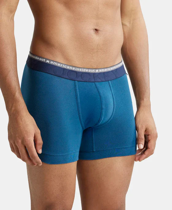 Jockey US60 Men's Super Combed Cotton Elastane Stretch Solid Trunk with Ultrasoft Waistband -(PACK OF 2)