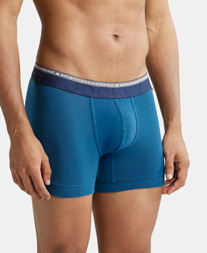 Jockey US60 Men's Super Combed Cotton Elastane Stretch Solid Trunk with Ultrasoft Waistband -(PACK OF 2)