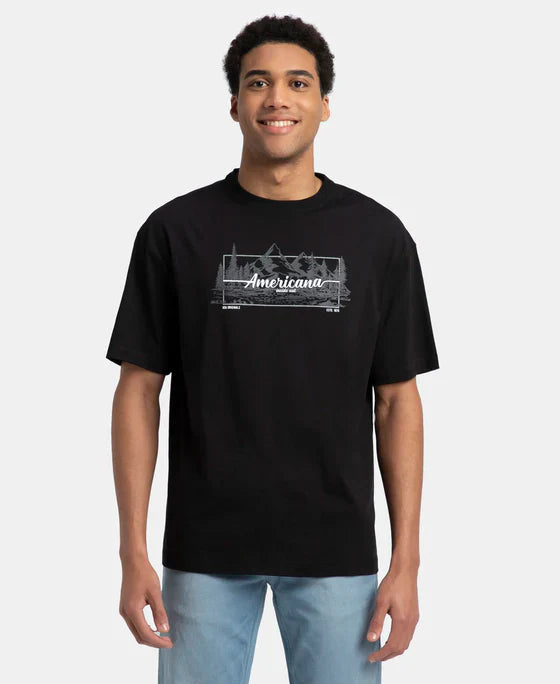 Jockey US81 Men's Super Combed Cotton Rich Graphic Printed Round Neck Half Sleeve T-Shirt (ASSORTED PRINTS)