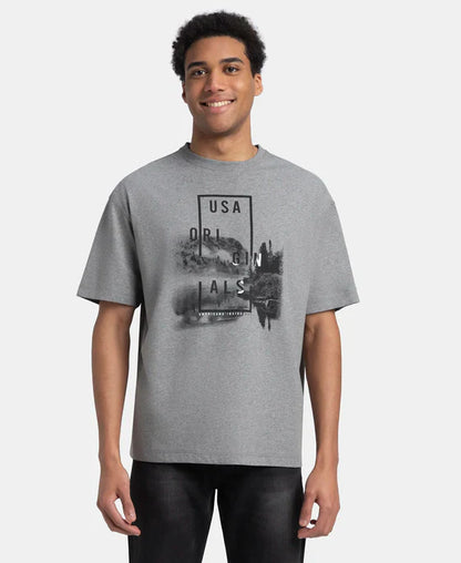 Jockey US81 Men's Super Combed Cotton Rich Graphic Printed Round Neck Half Sleeve T-Shirt (ASSORTED PRINTS)