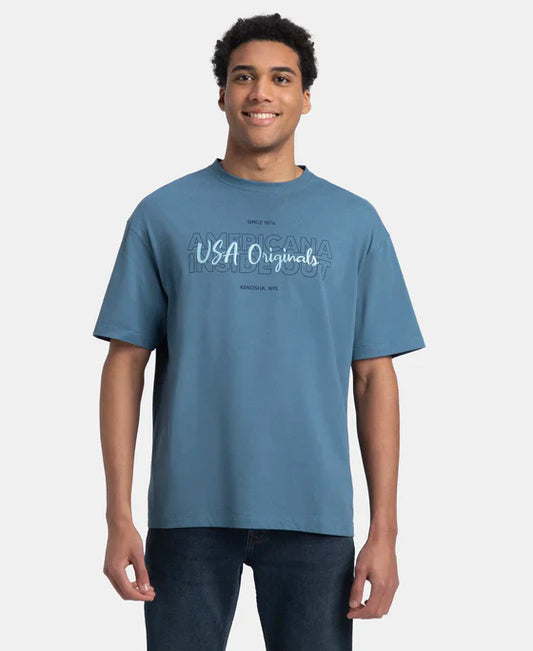 Jockey US81 Men's Super Combed Cotton Rich Graphic Printed Round Neck Half Sleeve T-Shirt (ASSORTED PRINTS)