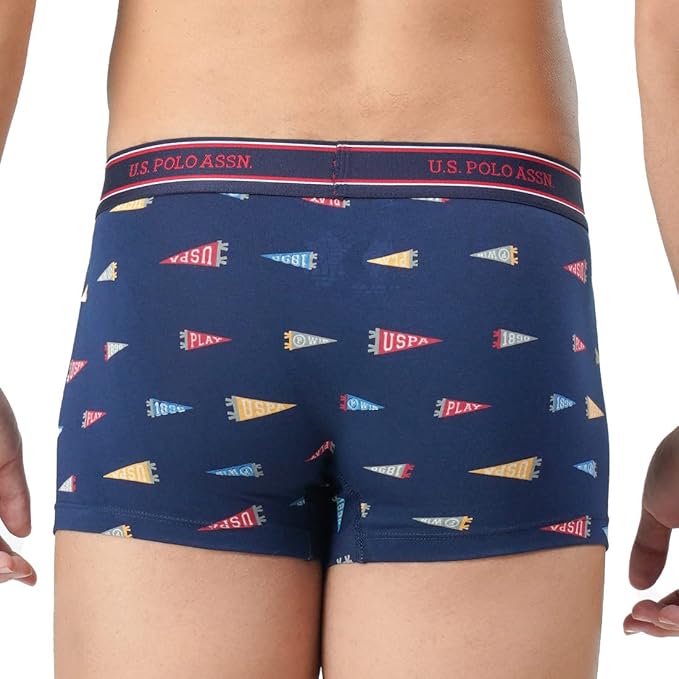 U.S POLO ASSN. All Over Print Ribbed Jersey I616 Trunks